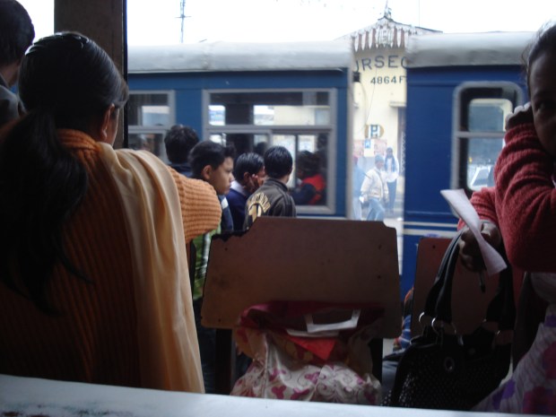 yes, this is how close the toy train comes