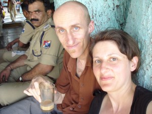 A friendly army man at "Mango Tree" restaurant